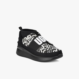 Ugg Neutra Graffiti Pop Women Sneakers Black/White (5268HAYBC)